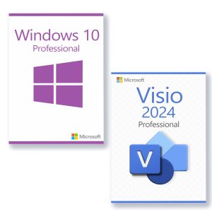 Microsoft Windows 10 Professional + Microsoft Visio 2024 Professional license for 3 devices