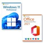 Microsoft Windows 11 Pro + Microsoft Office 2021 Professional Plus license for 3 devices