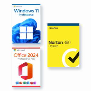 Microsoft Windows 11 Professional + Microsoft Office 2024 Professional Plus + Norton Antivirus 360